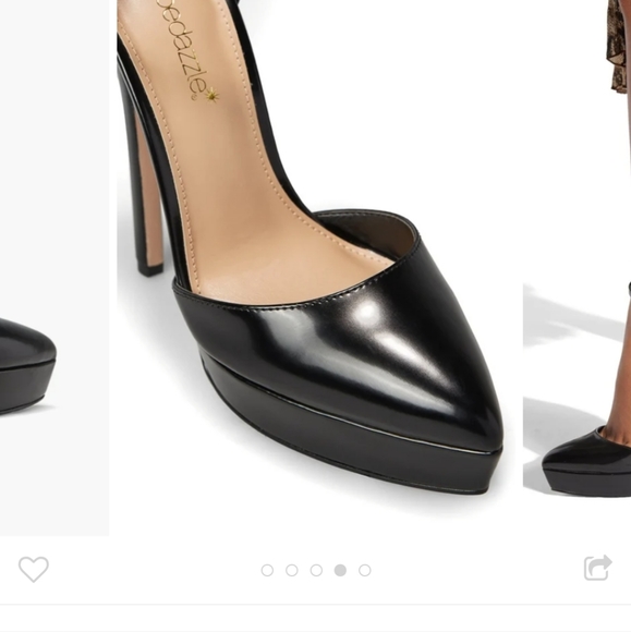 Shoedazzle Black Ankle Straps Pumps - Picture 4 of 9